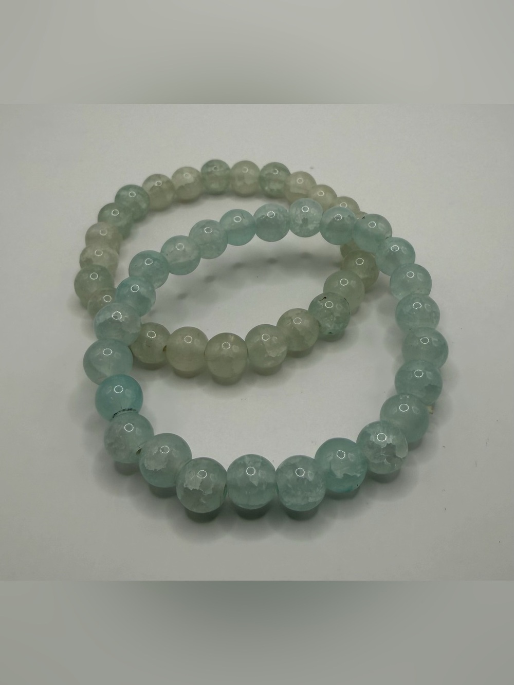 Genuine Gemstone Beaded Bracelets - Set Of 2